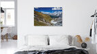 Mockup Fotokunst von Achim Thomae: Serpentinen des Stilfser Jochs in den Alpen