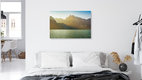 Mockup Photo art by Martin Wasilewski: spring morning at Lake Traunsee with soft colors