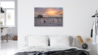 Mockup Sunset over the North Sea coast with soft colors and a calm atmosphere