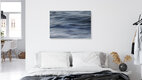 Mockup Photo art: gentle wave movement at the coast, calming shades of blue