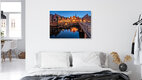 Mockup Photo art by Achim Thomae: historic Old Harbour in Lüneburg at night