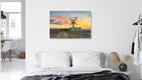 Mockup Fotokunst von Michael Valjak: Windmühle in Puerto Lajas bei Sonnenaufgang