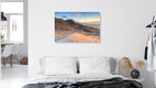 Mockup Fotokunst von Michael Valjak: Sonnenuntergang über den Dünen von Jandía, Fuerteventura