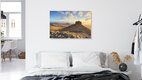 Mockup View of Fuerteventura's mountains with soft colors and a calm atmosphere
