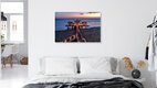 Mockup Sonnenaufgang an der Seebrücke Sellin auf Rügen: ruhige Morgenstimmung am Meer