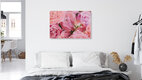 Mockup Rose bud nestled among soft petals in a colorful garden setting
