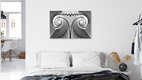 Mockup Wandbild von Roswitha Schleicher-Schwarz: treppenförmiges Gesicht einer Eule