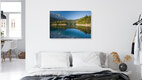 Mockup Photo art by Thomas Junklewitz: calm reflection at Eibsee in the mountains