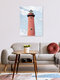 Mockup Red Lighthouse, Israel – Fotokunst von Gal Pittel als Poster oder Acrylglasbild