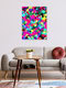 Mockup A Mess of Colors, Eclectic Colorful Water Balloons, Fun Party, India – wall art by Uma Gokhale as Poster or Acrylic Glass Print