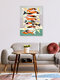 Mockup 'Sardines Meetup Art Print' – Wall Art by Uma Gokhale as Poster or Acrylic Glass Print