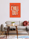 Mockup 'Retro Chill Out Typography Art Print' – Wall Art by Ania Więcław as Poster or Acrylic Glass Print