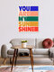 Mockup 'You Are My Sunshine - Colorful Typography Art Print' – Wall Art by Ania Więcław as Poster or Acrylic Glass Print
