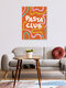 Mockup Wall art featuring retro typography: playful lettering with a pasta theme