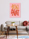 Mockup Wall art by ShowMeMars: hand-painted typography in retro style with pink and orange hues