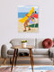 Mockup Illustration by Javiera Hernandez: colorful beach essentials in a lively design