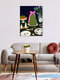 Mockup Illustration of a colorful winter feast with a festively laid table