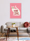 Mockup Hand-drawn pink cat: playful illustration with a soothing vibe.