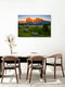 Mockup Sonnenuntergang über der Seiser Alm in Südtirol, Italien – Fotokunst von Achim Thomae als Poster oder Acrylglasbild