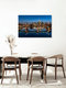 Mockup Fotokunst von Achim Thomae: Skyline von Frankfurt am Main bei Sonnenuntergang
