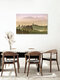 Mockup Fotokunst von Achim Thomae: sanftes Bergpanorama im Morgennebel