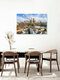 Mockup Photo art by Michael Valjak: Frankfurt in morning sun featuring skyscrapers