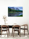 Mockup Fotokunst von Martin Wasilewski: ruhiger Sommerabend am Lago Antorno in den Dolomiten