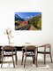 Mockup Photo art by Achim Thomae: Bernina Railway in autumn with Alpine view