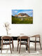 Mockup Photo art by Martin Wasilewski: Summer landscape in the Dolomites with green mountains.