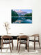 Mockup Photo art by Achim Thomae: sunrise over Lake Eibsee in Bavaria