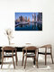 Mockup Photo art by Achim Thomae: calm morning atmosphere over Dubai Marina with skyscrapers