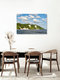 Mockup Photo art: View of the Königsstuhl and sea in Rügen under lovely clouds.