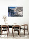 Mockup Winter scene in the Bavarian Alps featuring snow-covered mountains and a calm river