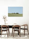 Mockup Beautiful summer landscape featuring a grain field and blue sky