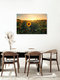 Mockup Sunflower field in the Harz with soft sunset colors