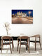 Mockup Photo art by Achim Thomae: Schwerin Castle at night, gentle lighting and calm atmosphere