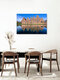 Mockup Photo art by Achim Thomae: calm reflection on the Obertrave in Lübeck