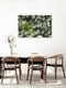 Mockup Photo art by Nadja Jacke: Motion blur of hawthorn blossoms and green leaves.