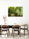 Mockup Abstract spring forest photo with soft colors and light play in the tree canopy.