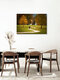 Mockup Fotokunst von Heiko Gerlicher: herbstlicher Weg umgeben von Bäumen in einem ruhigen Park