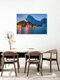 Mockup Photo art by Martin Wasilewski: calm blue hour at Lake Traunsee with mountains in the background