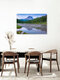Mockup Photo art by Martin Wasilewski: Reflection of Tre Cime in tranquil Lago d'Antorno.