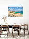 Mockup Fotokunst von Michael Valjak: sanfter Sandstrand unter klarem, blauem Himmel