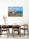 Mockup Photo art captures the coast near La Pared on Fuerteventura with gentle waves and clear skies.