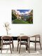 Mockup Fotokunst von Achim Thomae: idyllische Berglandschaft mit Gewitterstimmung
