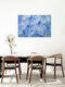 Mockup Photo art: delicate double exposure of blue hydrangea blossoms in soft colors