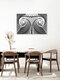 Mockup Wandbild von Roswitha Schleicher-Schwarz: treppenförmiges Gesicht einer Eule