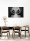 Mockup Photo art: Staircase resembling a face, captured in soft shades of gray.