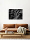 Mockup Photo art featuring tropical leaves: calm black and white composition