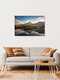 Mockup Photo art by Sebastian Worm: serene lake landscape in the Lofoten, Norway